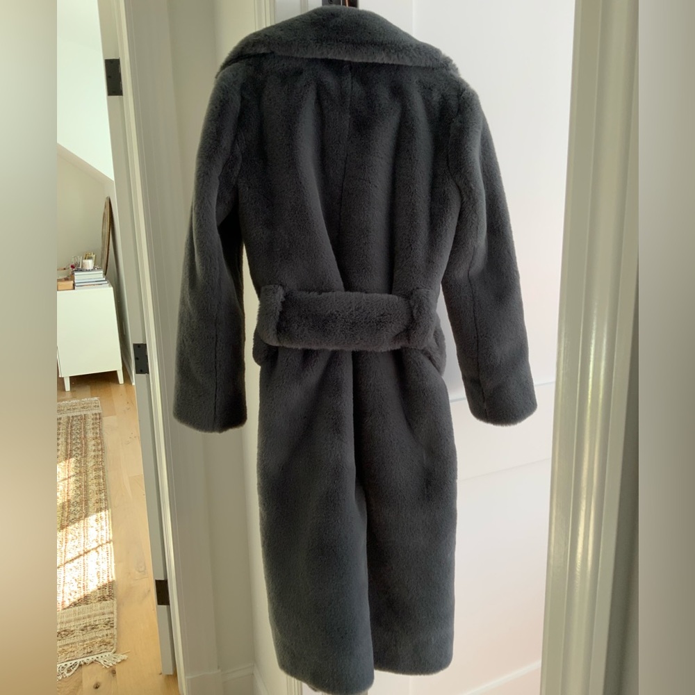 🩷VALENTINE’S DAY SPECIAL🩷 Proenza Schouler White Label Belted Faux Fur Coat - Picture 10 of 14